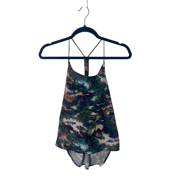 H&M SZ 2 abstract galaxy racerback active top - Picture 1 of 3
